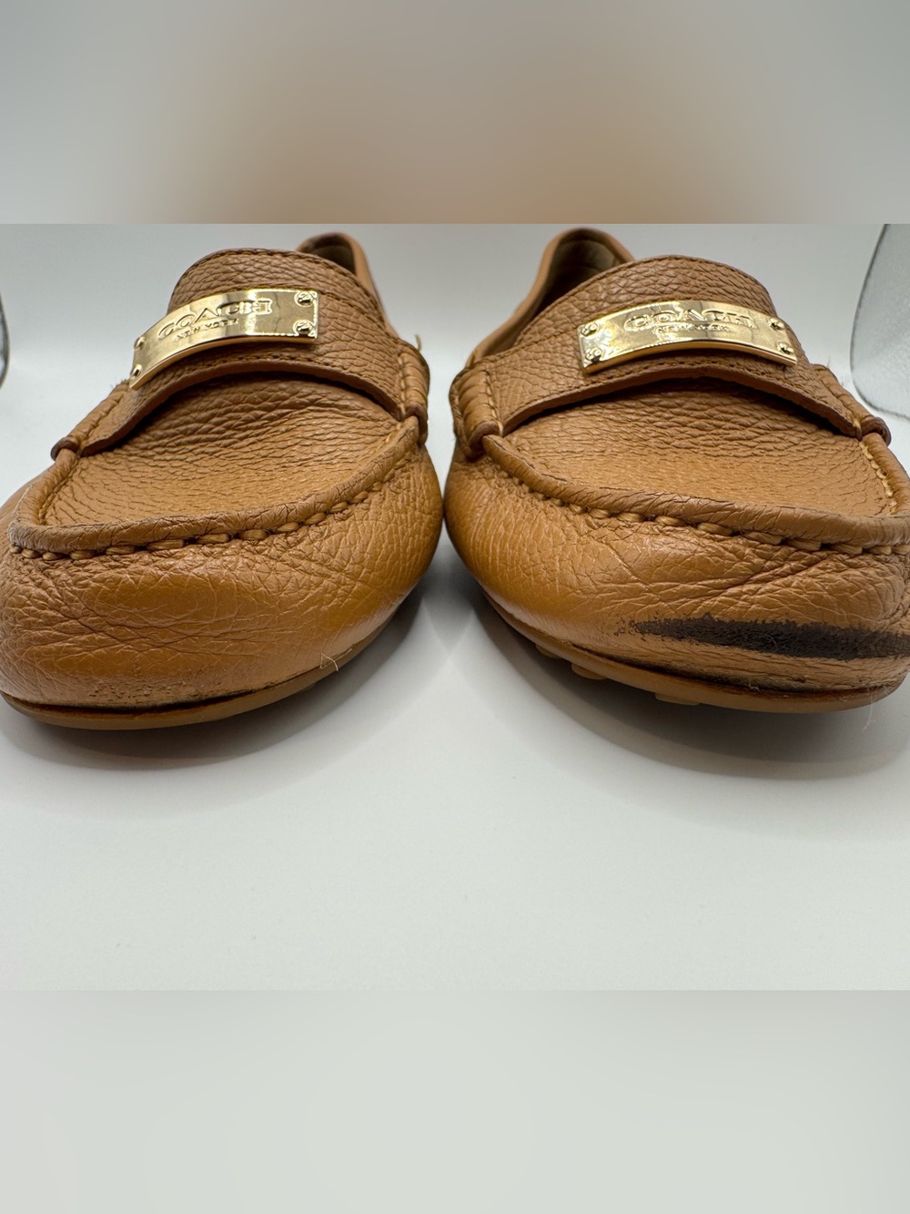 Coach Women’s Pebbled Leather Fredica Driving Loafers 7 - Picture 4 of 13